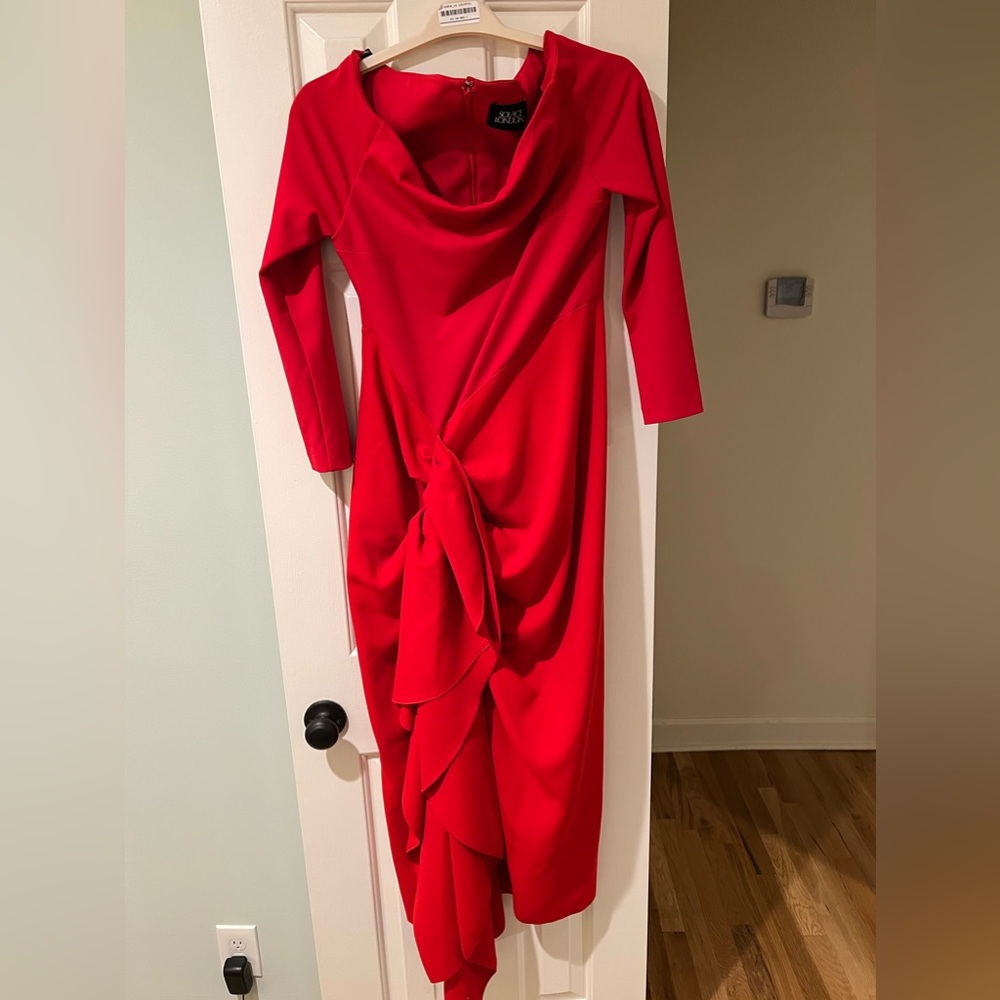 The Lotus Midaxi Dress in Red